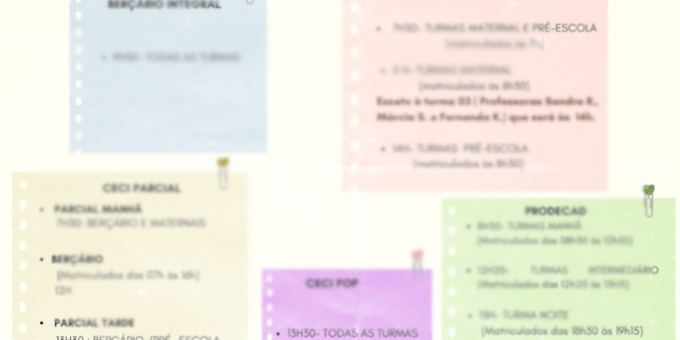 Primeira Reunião com as Famílias em 2026